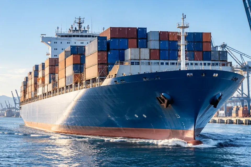 Illustrative container ship