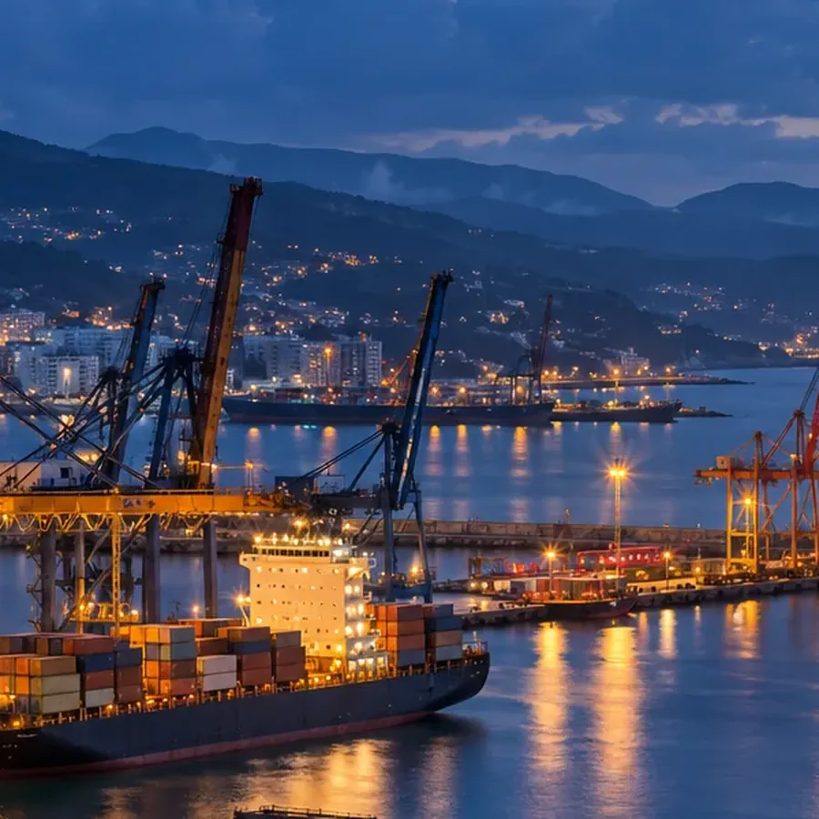 Illustrative port cranes